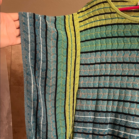 Loft Striped Bat Wing green and blue knit top by Ann Taylor size Small - Picture 9 of 10